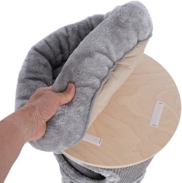 Дряпка для котів Natural Paradise Primrose | Стабільна дряпка з міцного сизалю | Сірий колір (XXL, 110 см)