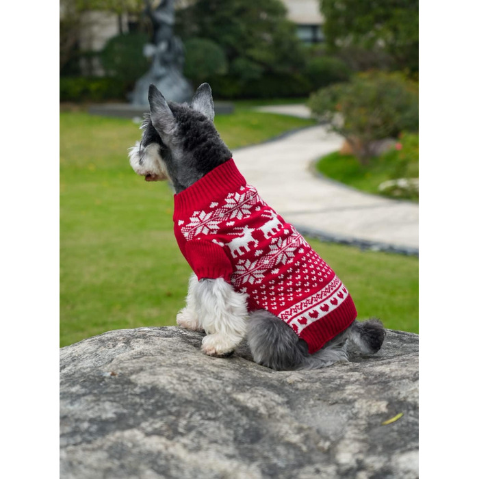 Святковий пуловер для собак з оленем, розмір XXL, довжина спини 58,4 см