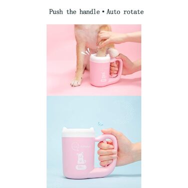 Автоматична мийка лап для тварин AXTMR з ручкою, чаша для миття лап, велика (Blue, S)