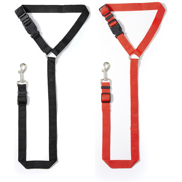 Авторемні безпеки для собак, 2 шт., регульовані, автокрісло для тварин, котів та собак, чорний, червоний, старий