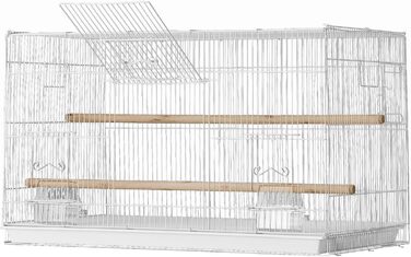 Клітка для птахів VEVOR 760x460x455 мм металева, для маленьких папуг, канарок, корел, нерозлучників, амадин, хвилястих папуг, конурів, дорожня пташина клітка з ручкою і жердочками