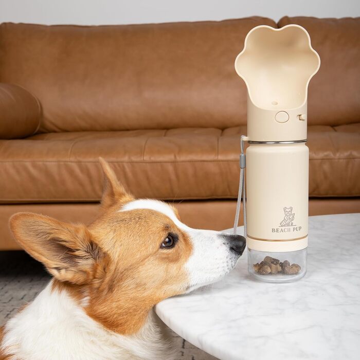 Портативна пляшка для води та корму для собак Beach Pup, 284 мл, нержавіюча сталь
