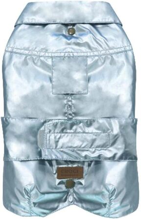 Водонепроникний дощовик для собак Croci Montreal, розмір спини 35 см, підкладка з флісу, регульований з гумкою та отвором для повідка та шлейки, перламутровий колір (65 см, 1 шт.)