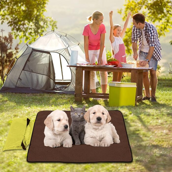 Водонепроникний килимок для собак та котів, 100x70 см (зелений)