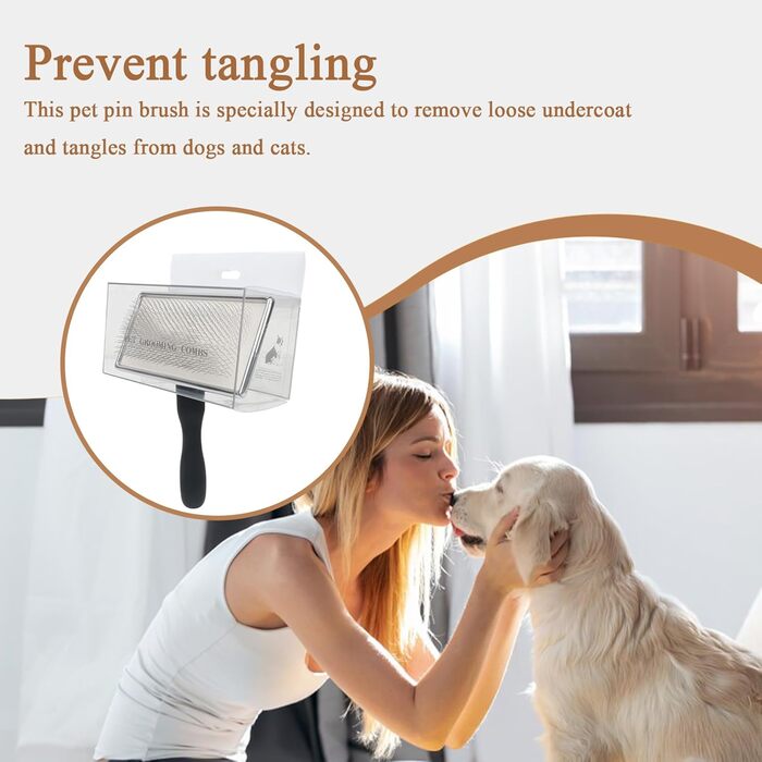 Гребінець для собак від випадіння шерсті з металу: масажний, для видалення підшерстя та вичісування