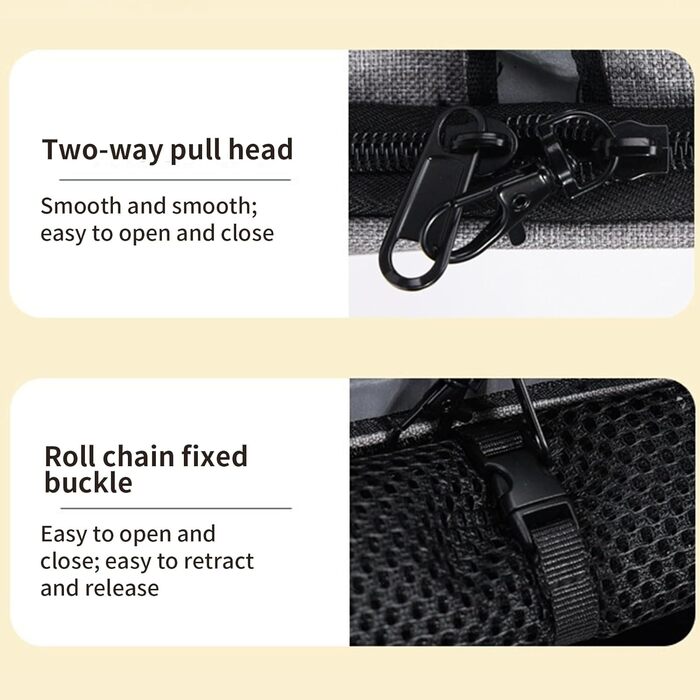 Транспортна сумка для котів, рюкзак для маленьких собак, дихаюча та розширювана сумка-рюкзак для подорожей та перевезення домашніх тварин (сірий з зеленими вставками)