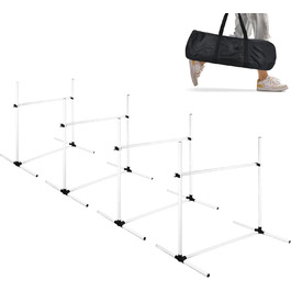 Набір для аджиліті для собак ORHEYA: 4 перегородки, регульована висота, 104x70x101 см, білий