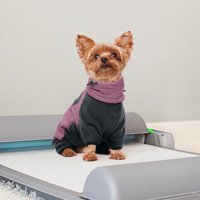 Флісовий теплий одяг для собак: куртка, светр з коміром-гетром, зимовий одяг для собак (Рожевий, M)