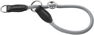 HUNTER Dressurhalsung FREESTYLE EIBY сірого кольору, розмір M-L: м'який матеріал, регульована висота, надійна фурнітура, для тренувань та прогулянок