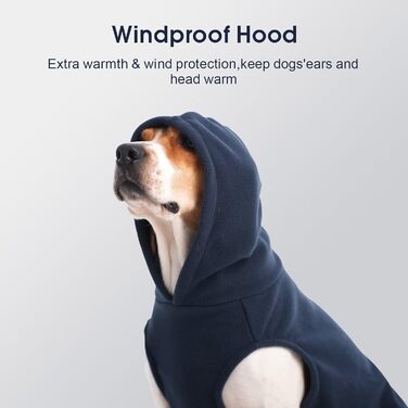 Теплий флісовий світшот-худі IECOii для великих собак, блакитний (4XL)