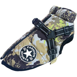 Зимова куртка для собак середніх та великих порід, теплий халат з отвором для повідка, водонепроникна куртка для Лабрадора, Чихуахуа, Французького бульдога, F, 5X-5XL