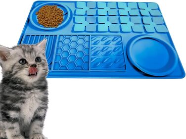 Килимок для повільного годування собак, антистрес, блакитний