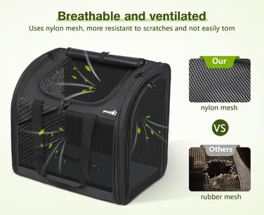 Рюкзак для собак та котів Pecute: переноска для 2 котів або 1 собаки, вентильована, сірого кольору