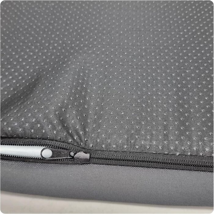 Ортопедичне собаче ліжко Odolplusz для великих собак | М'яке ліжко-кімната для середніх та великих собак | Собача матрацна подушка знімний, пральний чохол | (80x60x7 см, Сірий)