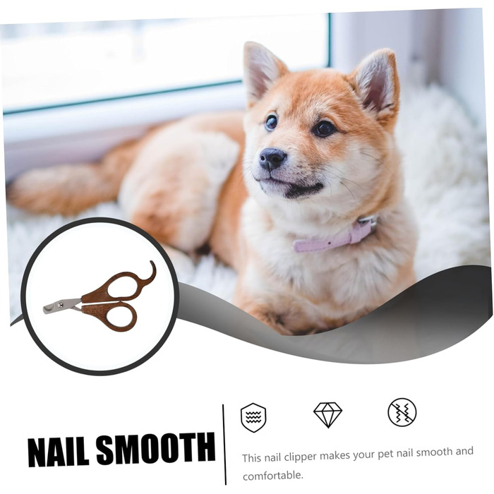 Професійний триммер для нігтів Milisten для собак та котів з дерев'яною ручкою - безпечний та довговічний