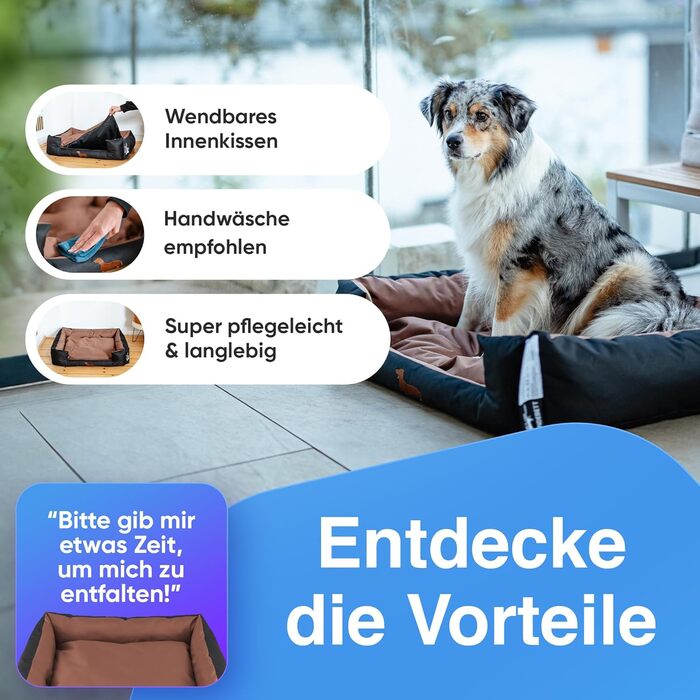 Міцне ліжко для собак: великих, маленьких, цуценят та літніх собак. Зручне собаче ліжко-корзина, різні кольори (M, онікс)