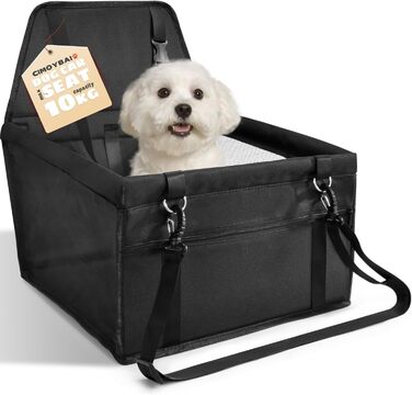 Автомобільний сидіння для собак - чорний, з Oxford тканини, дихаючий, знімне, для собак маленьких та середніх порід