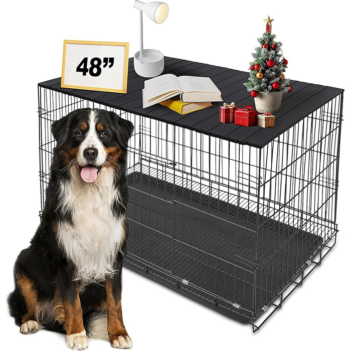 Алюмінієвий накладний лежак для собаки на переноску 91.4 см, складний, декоративний, для лежака/переноски для собак, чорний