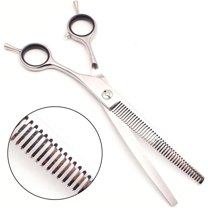 Ножиці для грумінгу собак та котів 7.0 дюймів, ножиці для вирівнювання шерсті, ергономічна ручка (275-Thinning)