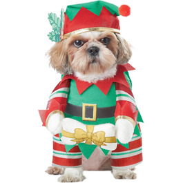 Костюм ельфа для собак Welpe – розмір M, червоний. Костюм ельфа для цуценят Welpe (1 шт., червоний)