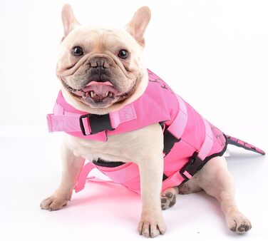 Світшот для собак 'Акула' - рятувальний жилет для Французького бульдога (розмір M, русалка)