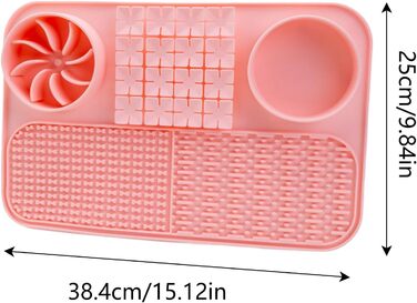 Килимок для облизування собак - Pink | Килимок для іграшок, годівлі, 15,12 x 9,84 x 1,54 см