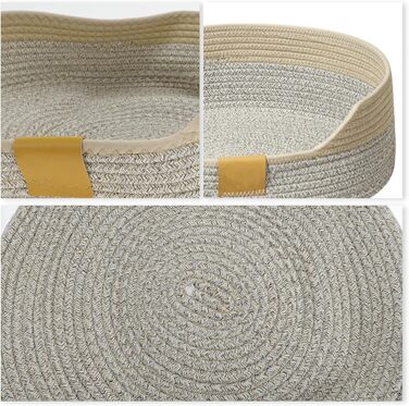 Кішечка-гніздище, плетений кошик для кота, 50 см, сірий хакі, Fatbarer