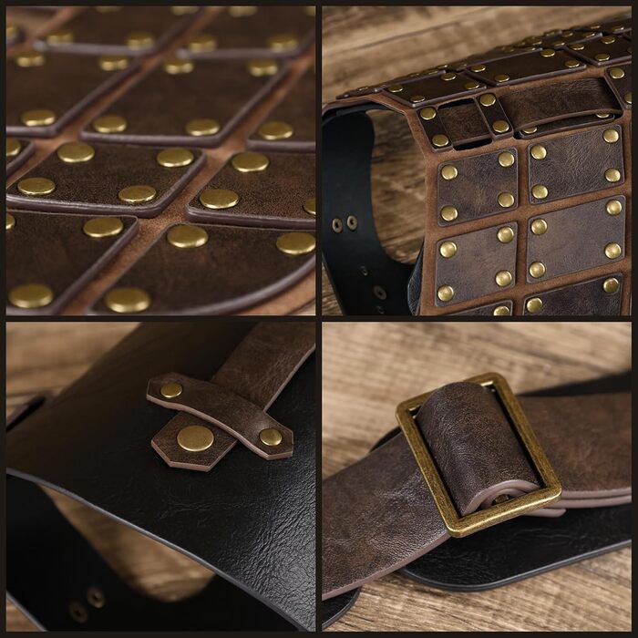 Костюм для собак у середньовічному стилі EpicCos, без повідка, жилет з декоративної шкіри, 3 розміри, одяг для косплею, розмір XL