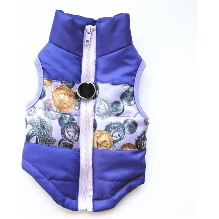 Зимовий теплий одяг для собак, термокуртка, зимовий одяг для собак, для холодної погоди, затишна куртка для собак середніх та великих порід (фіолетовий, S)