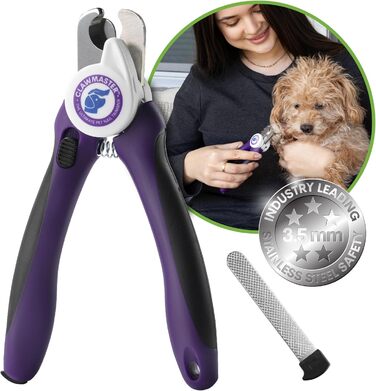 LED-насадка для стрижки кігтів домашнім тваринам, триммер для собак і котів з LED-підсвічуванням, 3.5 мм сталева леза, захист та вбудоване світло для безпечної стрижки