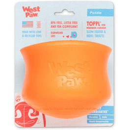 Інтерактивна іграшка-головоломка для собак WEST PAW Zogoflex Toppl XL — дозатор для ласощів, для апортування та жування, для середнього навантаження, для сухого корму та ласощів