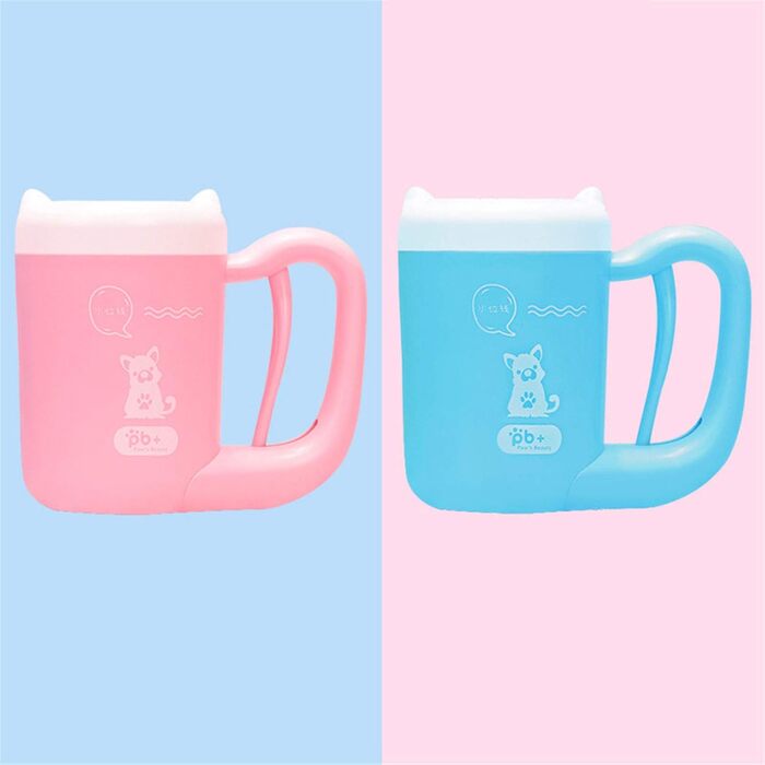 Автоматична мийка лап для тварин AXTMR з ручкою, чаша для миття лап, велика (Blue, S)