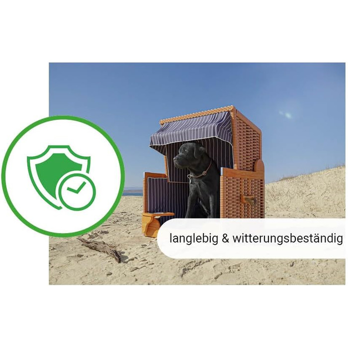 Клітка-лежанка для собак Outgarden з дерева, з водою/мискою та захисним чохлом, чорна з синьо-білими вставками, для малих собак