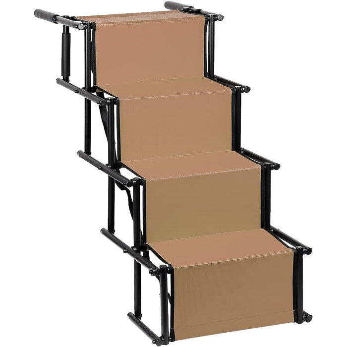 Складана та регульована рампа для собак великих та малих порід, драбина для домашніх тварин, 75 кг, акумуляторна, для всіх автомобілів, коричнева