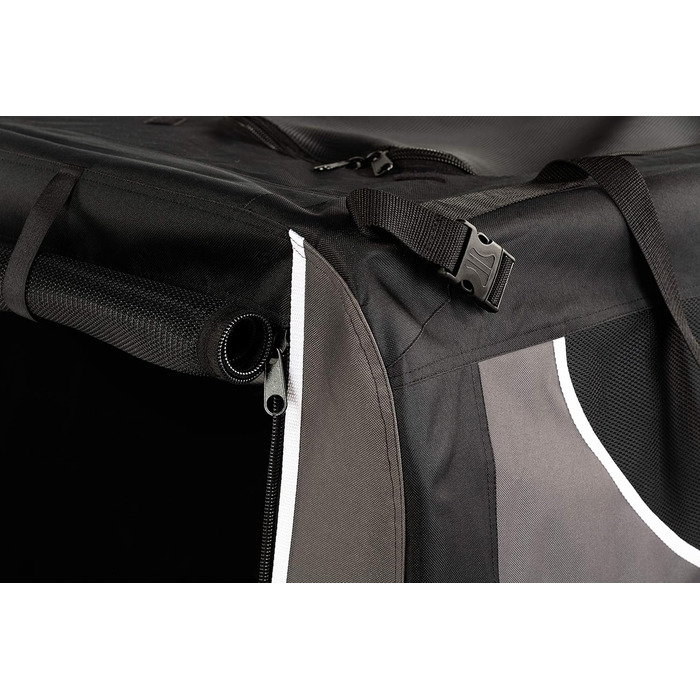 Транспортна переноска для собак та котів, 91x64x64 см. Чорна переноска-будка для тварин, ідеальна для подорожей та перевезень