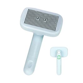 Щітка для собак проти випадання шерсті | Самоочисна щітка для тварин | Антистатична, для видалення підшерстка | Розчісування, масаж, видалення ковтунів