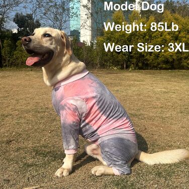 Піжама для собак великих порід, бавовна, батик, рожевий тай-дай (3XL)