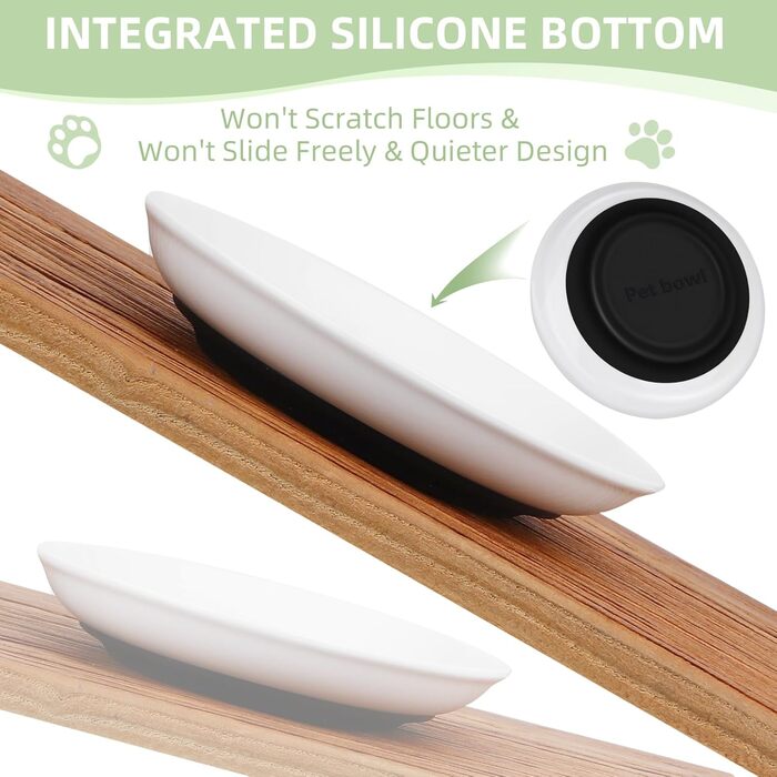 Набір мисок для котів Otauoaea з кераміки (6 шт.) з неслизьким дном, для полегшення втоми вусів, підходять для котів та собак