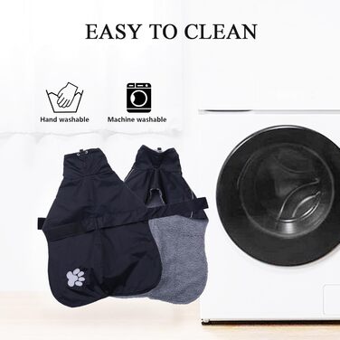 Водонепроникний дощовик для віндгорсу (гленкора) від Geyecete, теплий, з підкладкою з плюшу, чорний, L (довжина спини: 61-64 см)