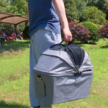 Сумка-переноска для собак та котів на велосипед, складна, задня, велика