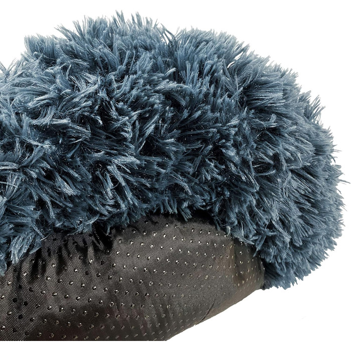 Кругле ліжко для собак та котів Donut, м'яке, пухнасте, темно-сіре, різні розміри та кольори