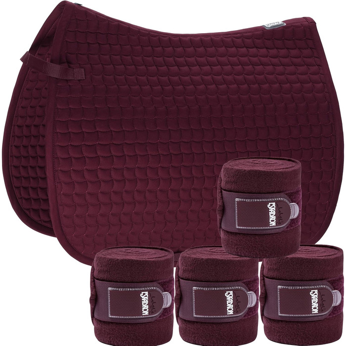 Ескадрон Комплект Базовий: підкова з флісовою пов'язкою, колір BlackBerry, розмір Pony (P)