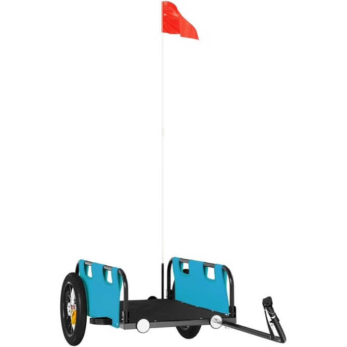 Дитячий причіп-транспортер для собак, блакитний, з оксфордської тканини та металу. Легко монтується.