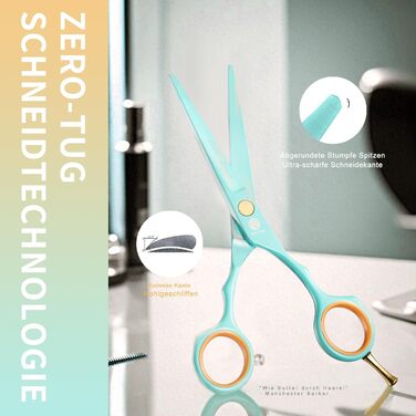 Професійні ножиці для волосся Purple Dragon 5.5 дюймів: набір для перукарів, барберів та початківців (зелені)