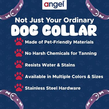Шкіряний нашийник для собак Angel Pet Supplies, подвійний, фіолетовий, з кісточками, регульований, 29-36 см, преміум якість