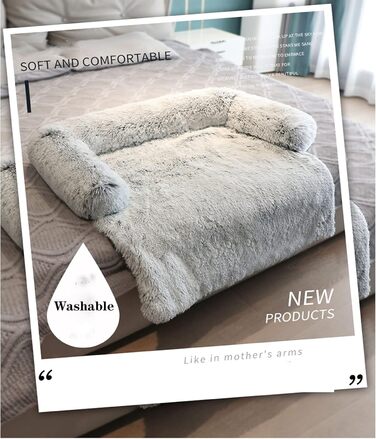 М'яка плюшеві килимки для собак, лежанки, заспокійливе ліжко для тварин, ультрам'який пухнастий матеріал, підстилки, ковдри, подушки, чохли для меблів, захист, ліжко для собак та котів (M)