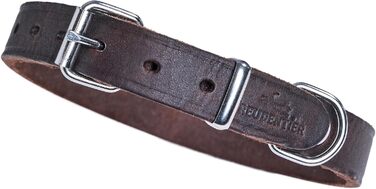 Нашийник для собак Freudentier Alsterufer з натуральної шкіри (шоколадний, 20,5-27 см)