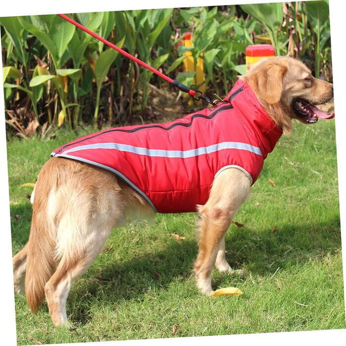 Водонепроникний дощовик для собак - дощовик для маленьких собак та цуценят (45x55 см, червоний)