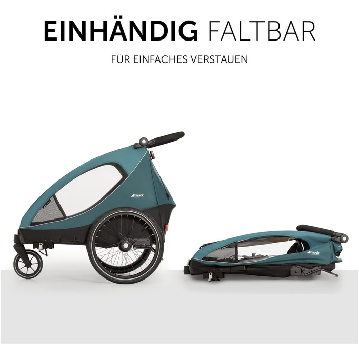 Дитячий велопричіп 2в1 Hauck Dryk Duo Petrol