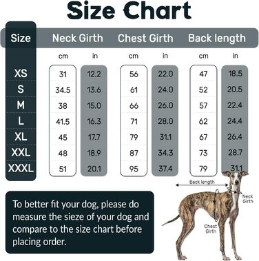 Пуловер з коміром-стійкою для гончих собак Windhund, зимовий одяг, тепла куртка для гончих, одяг для собак середнього розміру, светр для собак (3XL, темно-зелений)